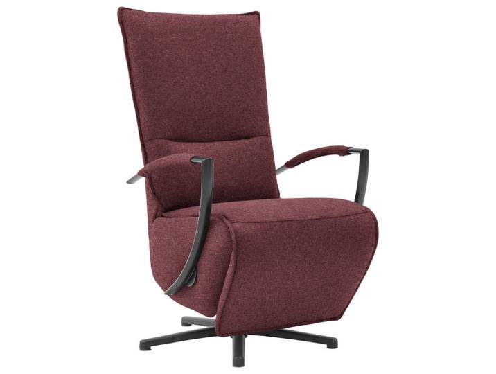 Moderano Relaxsessel, Rot, Schwarz, Metall, 66x110-114x84 cm, Fußauswahl, Lederauswahl, Stoffauswahl, erweiterbar (Typenauswahl), Herz-Waage-Funktion, Wohnzimmer, Sessel, Relaxsessel