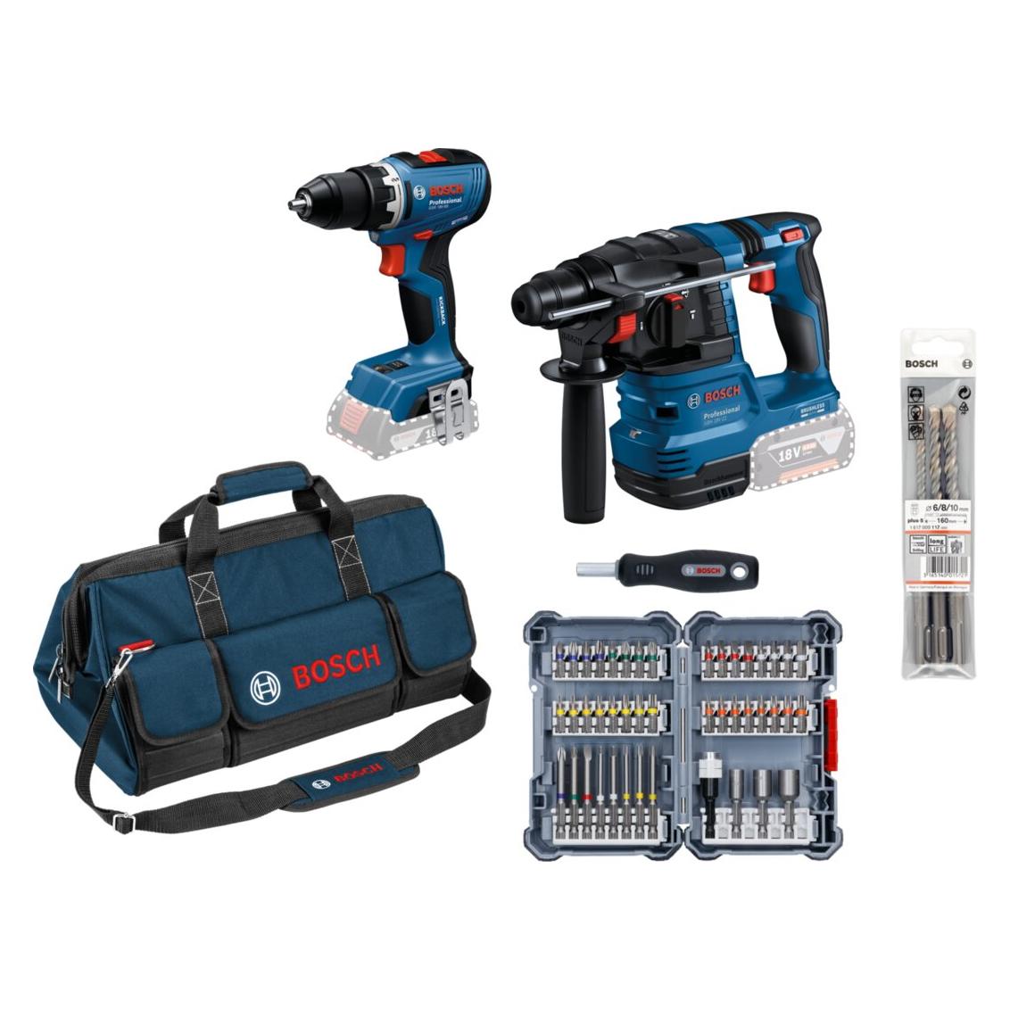 Bosch Professional Akku-2-tool KIT BOSCH 18 V (Bohrhammer, Bohrschrauber) (BA-2101488)