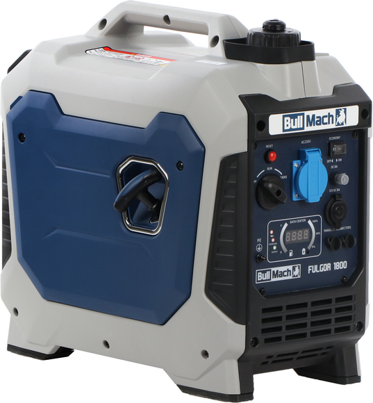 BullMach Fulgor 1800 - Generatore di corrente ad inverter 2 kW - Continua 1,8 kW monofase