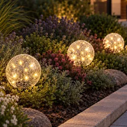 3x LED Außenleuchte Gartenleuchte Bodenleuchte Klar Glas Bruchglasoptik IP44