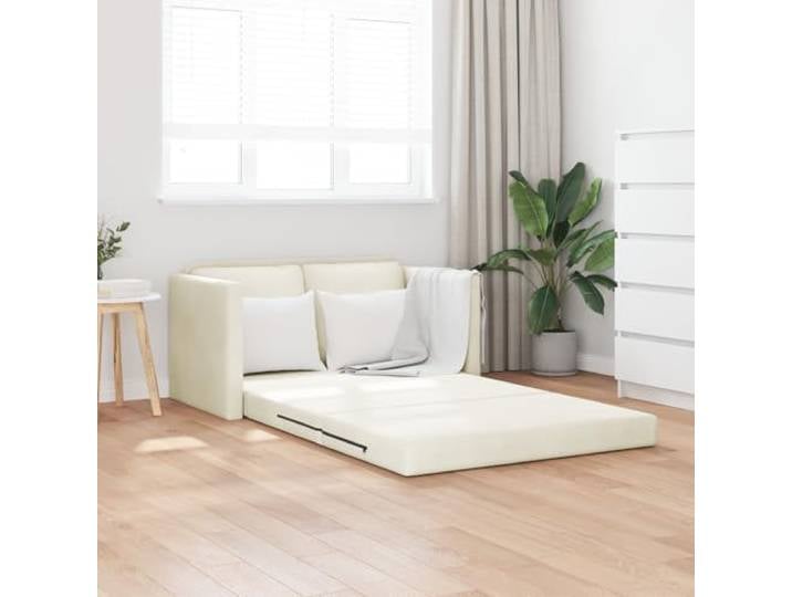 HEFZGDB Loveseat 2-Sitzer Creme Stoff mit Holzrahmen, Modernes Sofa für Wohnzimmer und Lounge, Bequemer Sitz mit Kastenpolstern, Stabiler Rahmen und Platzsparendes Design,