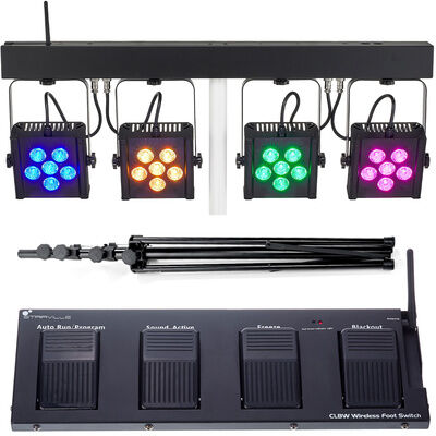 Stairville CLB8 Compact LED Bar 8 Bundle Schwarz