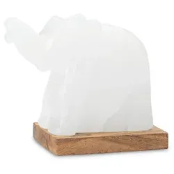 USB ELEFANT, White Line, mit Holzsockel, H ca. 11 cm