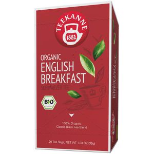 Teekanne Tee Organic English Breakfast, BIO, Schwarzer Tee nach englischer Art, 35 g, 20 Beutel