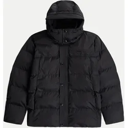 Puffer Jacke mit Kapuze Schwarz M