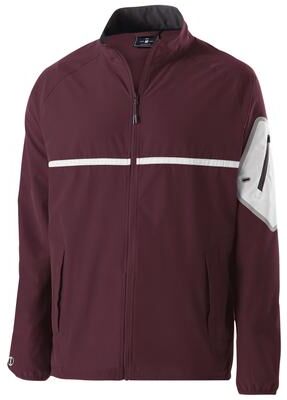 Holloway 229543 Weld Jacket in Maroon/White size XS   Polyester/Spandex Blend
