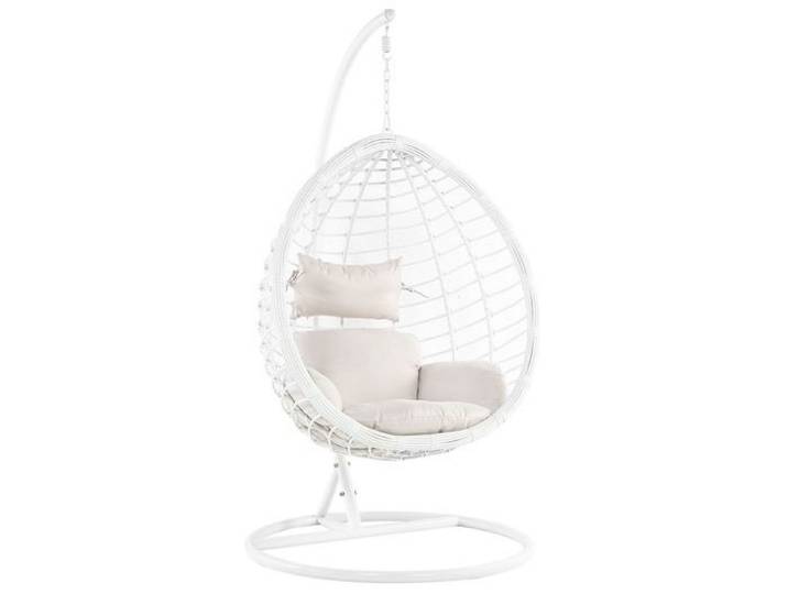 Beliani - Fauteuil suspendu en rotin blanc avec support FANO