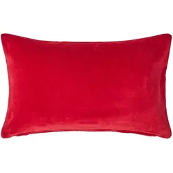 KISSENHÜLLE Baumwollsamt rot 30/50 cm