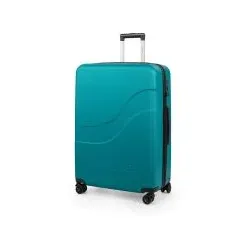 Suitline Wave – Großer Reisekoffer 75 cm, Hartschalenkoffer ABS, TSA, Packvolumen 108 L, Aquagrün