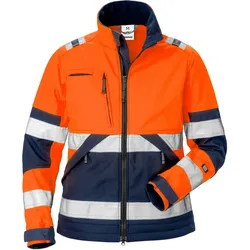 Damen Warnschutz Softshelljacke "4183 WYH" - XL - orange/marine