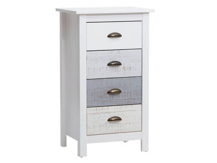 ROSALIA - Chiffonnier 4 Tiroirs Bois Aspect Vieilli