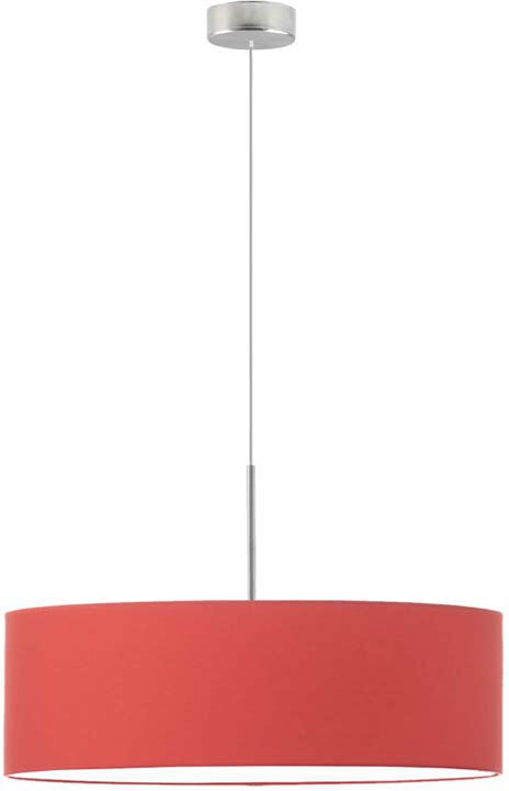 17 Stories Aubrionna 4 - Light Drum Pendant Brushed Steel/Red
