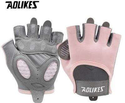 Uplift Picks AOLIKES Breathable Weightlifting Gloves For CrossFit Dumbbell Workouts And Strength Training pink (b) l
