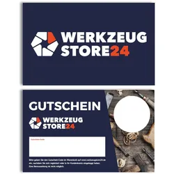 Geschenkgutschein Wert 50 € (Motiv Dunkelblau) - im Miniatur Systainer