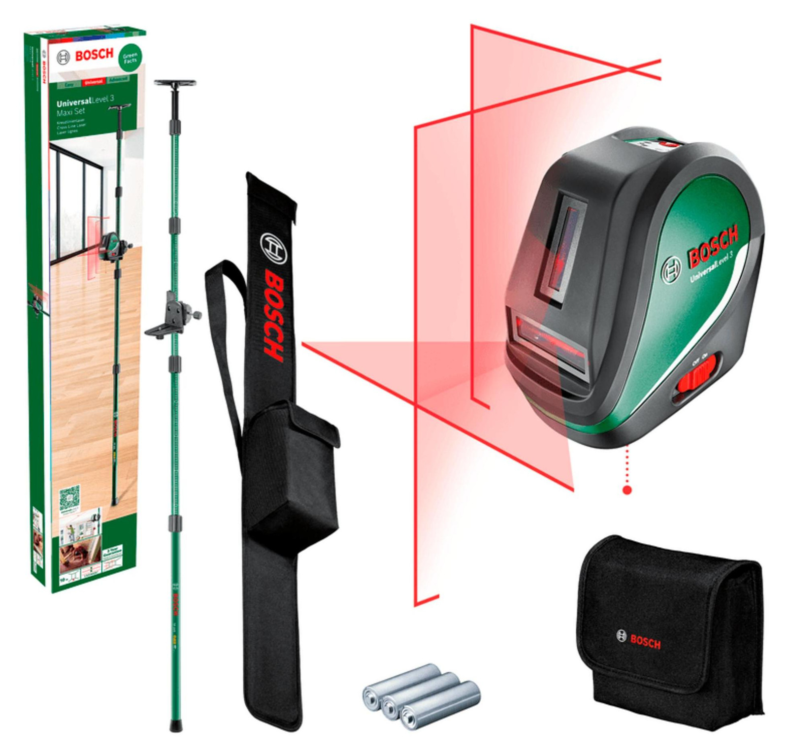 Bosch Home and Garden Kruislijnlaser Maxi-set universele waterpas