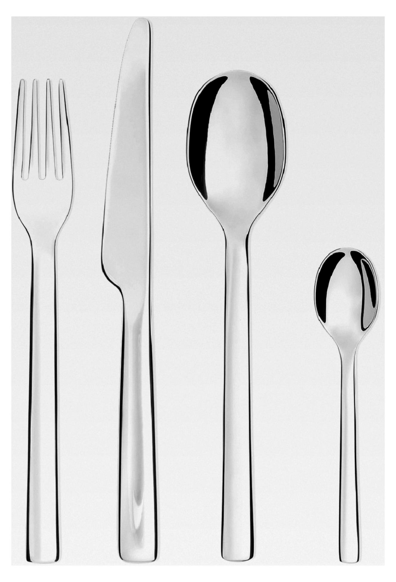 Ovale Besteckset 24-teilig, Edelstahl