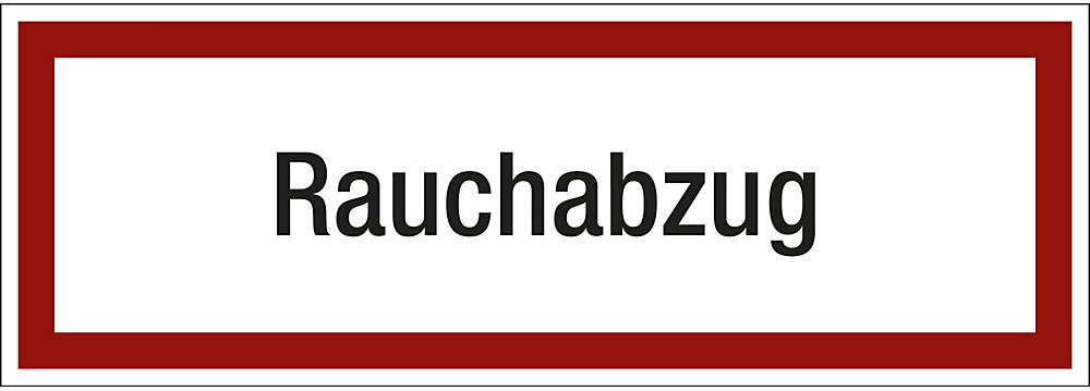 kaiserkraft Brandschutzkennzeichen für die Feuerwehr, Rauchabzug, VE 10 Stk, Kunststoff, LxH 210 x 74 mm