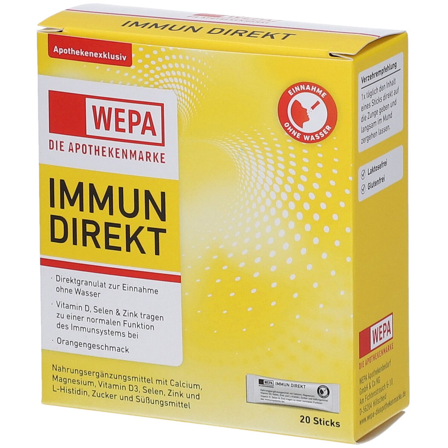 Wepa Immun Direkt Sticks Pulver 20 St