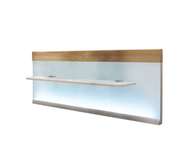 Nachtkommoden Paneel Barcelona I 60 x 25 x 15cm Braun mit Beleuchtung