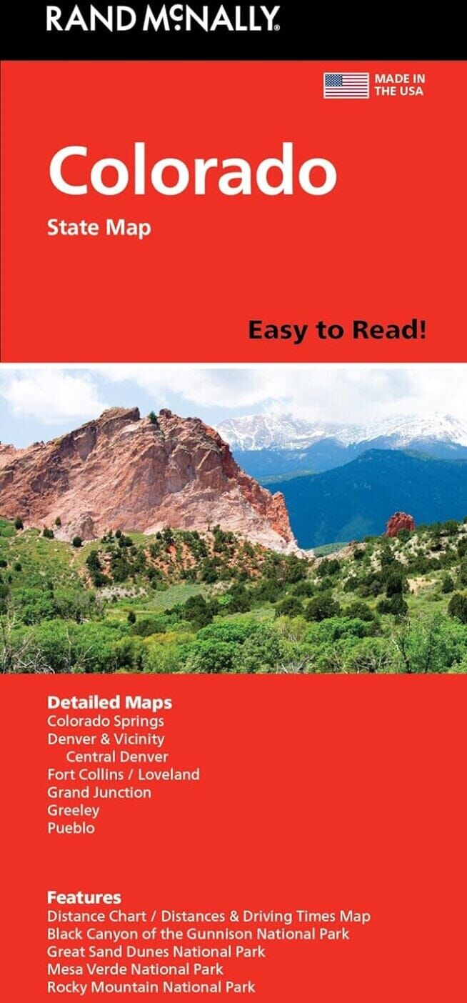 Colorado, carte facile à lire   Rand McNally