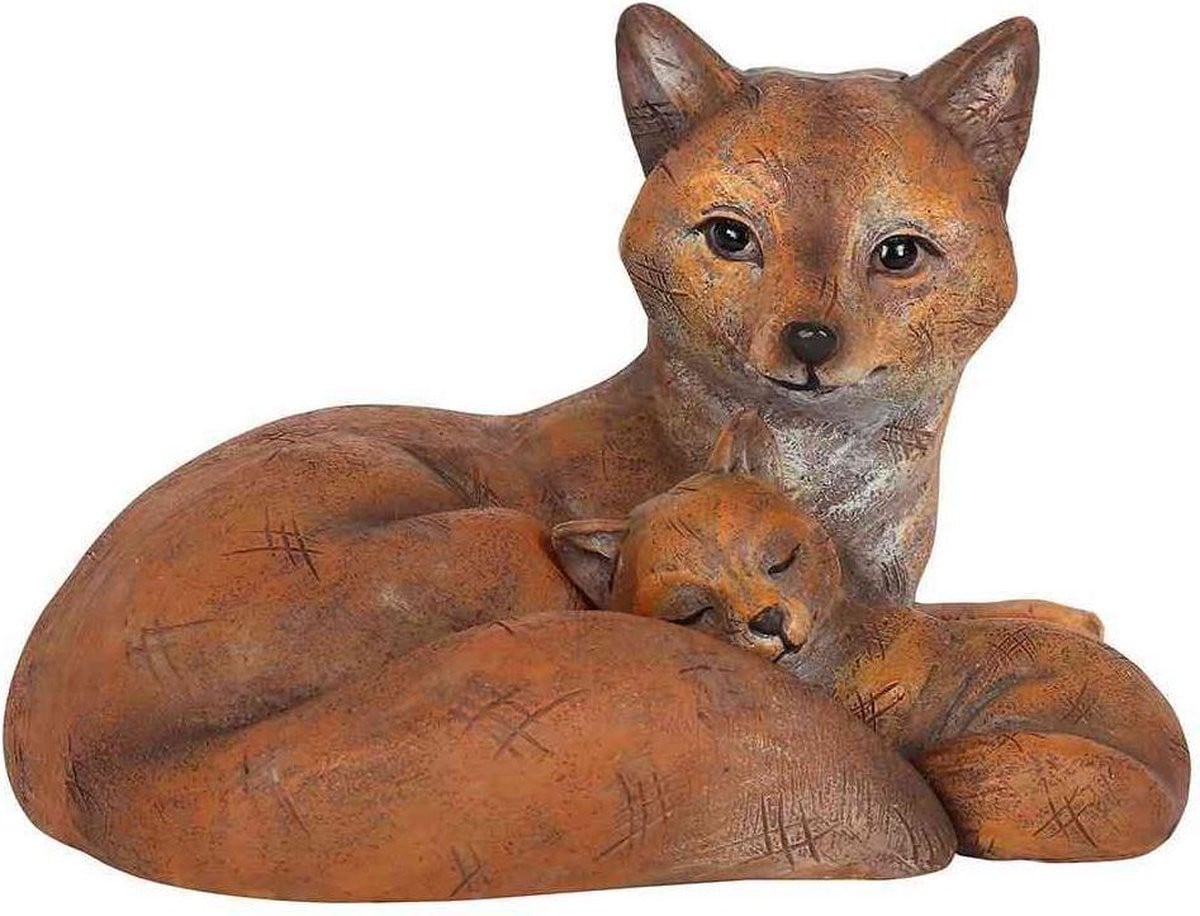 Something Different Beeld Mother and Baby Fox Bruin