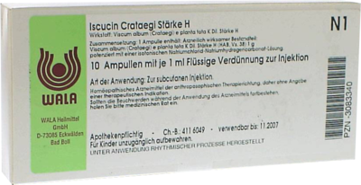 WALA Heilmittel GmbH ISCUCIN crataegi Stärke H Ampullen 10X1 ml 03083340