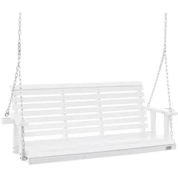 VEVOR Hollywoodschaukel Zedernholz, 1702x710x600mm, Terrassenschaukel für Hof und Garten, verbesserte Tragkraft von ca. 400 kg, robuste Schaukelstuhlbank mit Aufhängeketten für den Außenbereich, weiß