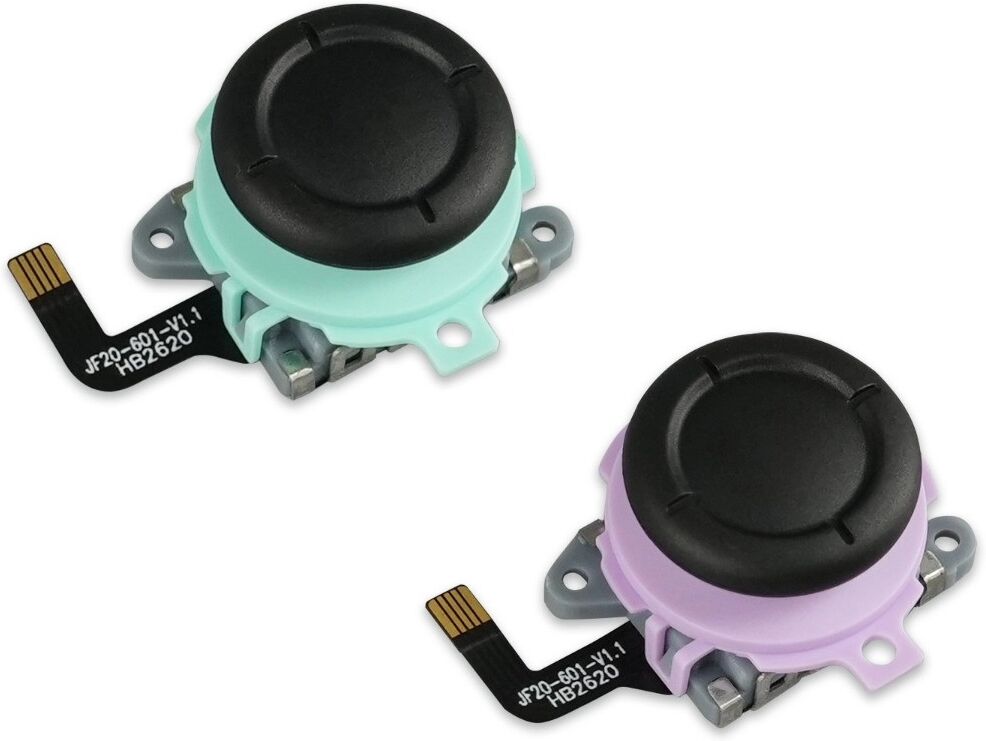 INF Joystick de remplacement 2-pack compatible avec Switch 2 - TMR magnétique anti-drift analogique ABS+Cuivre Vert+Violet