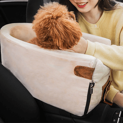 PetsAreLife Washable Dog Car Seat Beige
