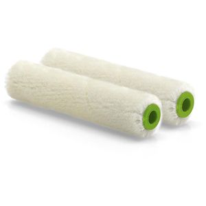 Nölle Farbwalze Lackierwalze, Velour, 10cm, für Lack & Ölfarben, 4mm Florhöhe, 2 Stück