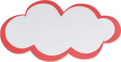 Moderationskarten, wolkenförmig, 250 x 420 mm, 20 Stück, weiß/rot