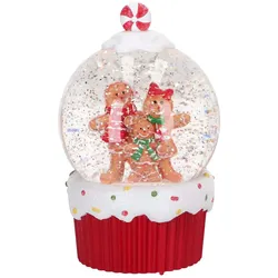 Gingerbread Snow Globe Water Spinning