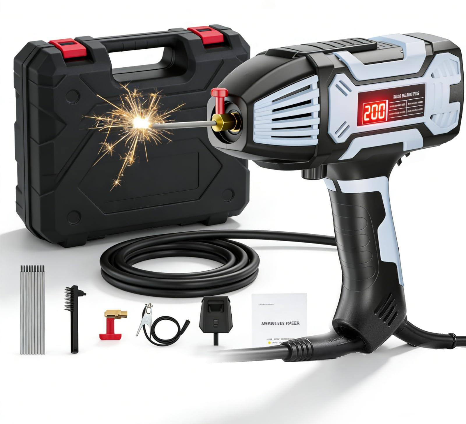 Dripio Lasapparaat met booglastechniek, 220V/3000W, IGBT, 20-200A, draagbaar