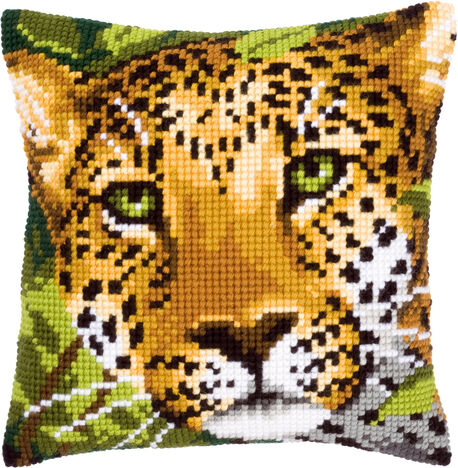 Kreuzstichkissen "Leopard"