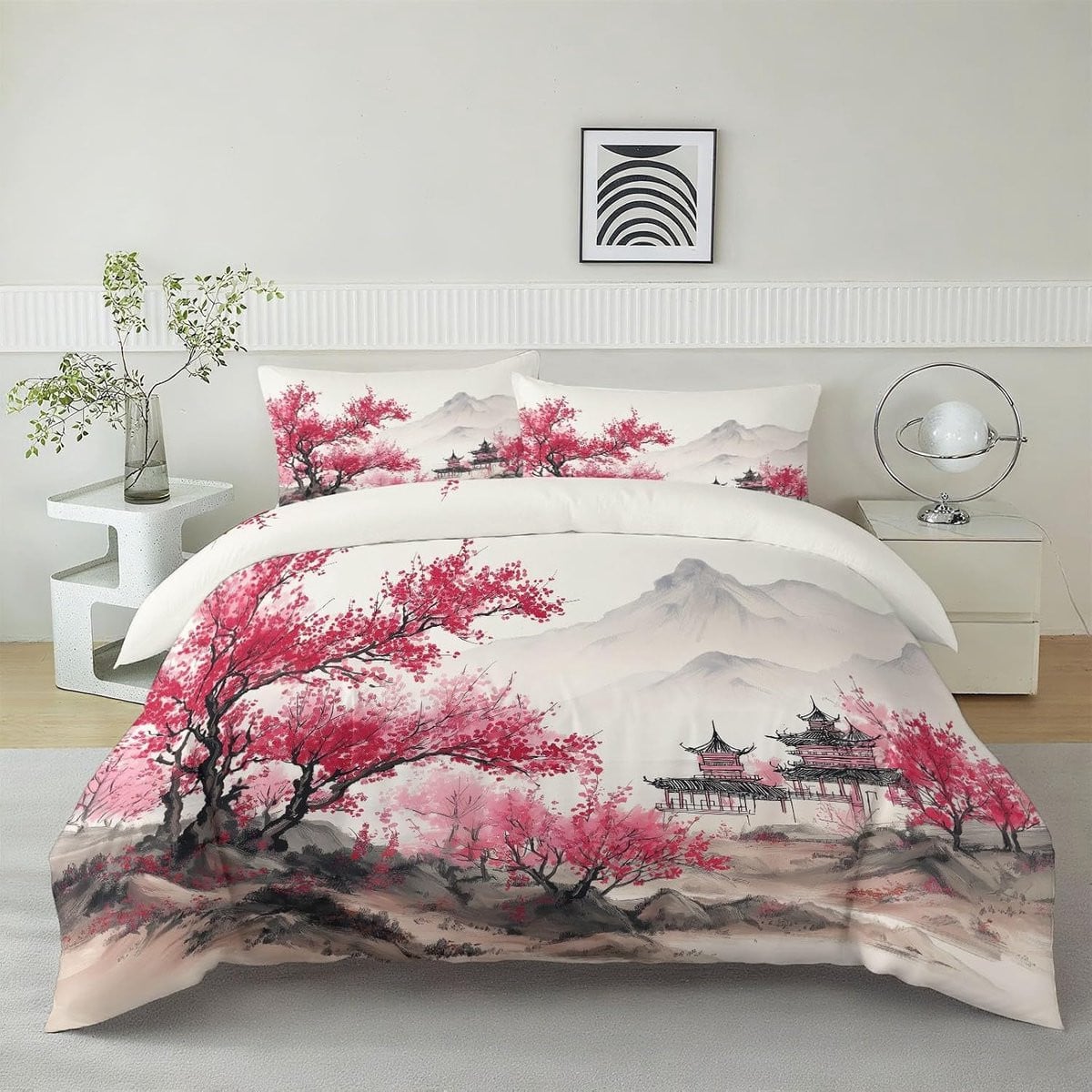 Omkeerbaar Dekbedovertrek Set in Beige - 200x200 cm