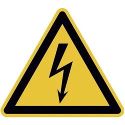 Magni, Sicherheitskennzeichnung, Warnschild Folie SL 15 mm Warnung vor gefährlicher elektrischer Spannung 500Stk.pro Rolle