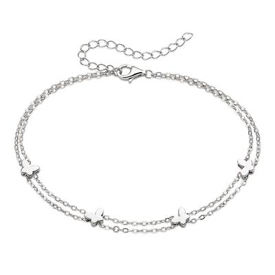 Silberarmband BRUNO BANANI "Schmuck Geschenk mit Schmetterlingen", silber (silberfarben), Armbänder, Damen, 24cm, Silber 925 (Sterlingsilber), Silberarmband