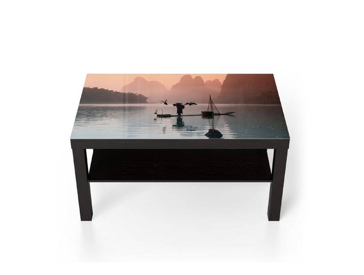 DEQORI Couchtisch 'Fluss der Stille', Glas Beistelltisch Glastisch modern