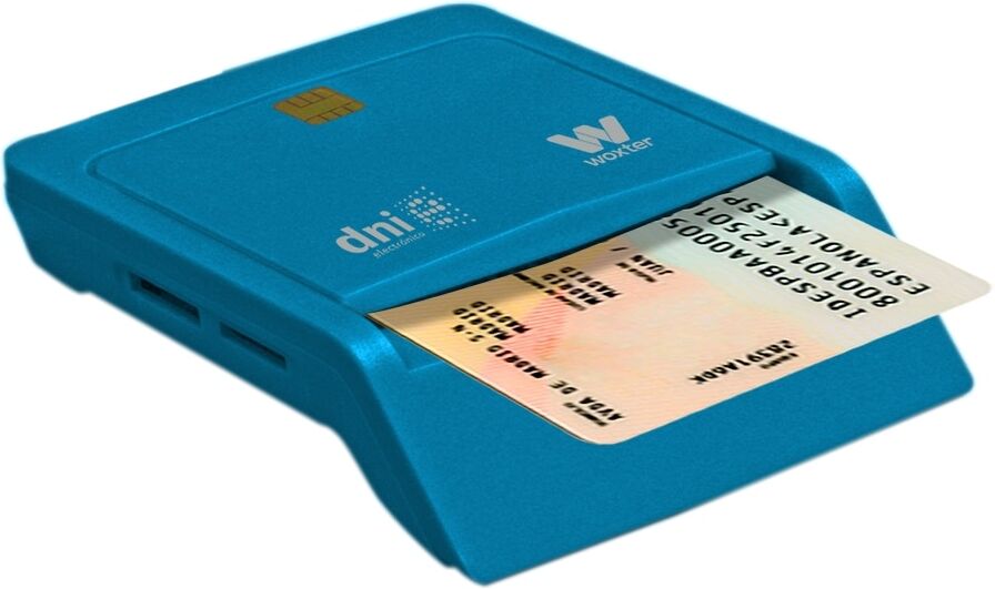 Woxter Lector DNI Electrónico Combo , Lector de tarjetas, USB, Azul. Azul