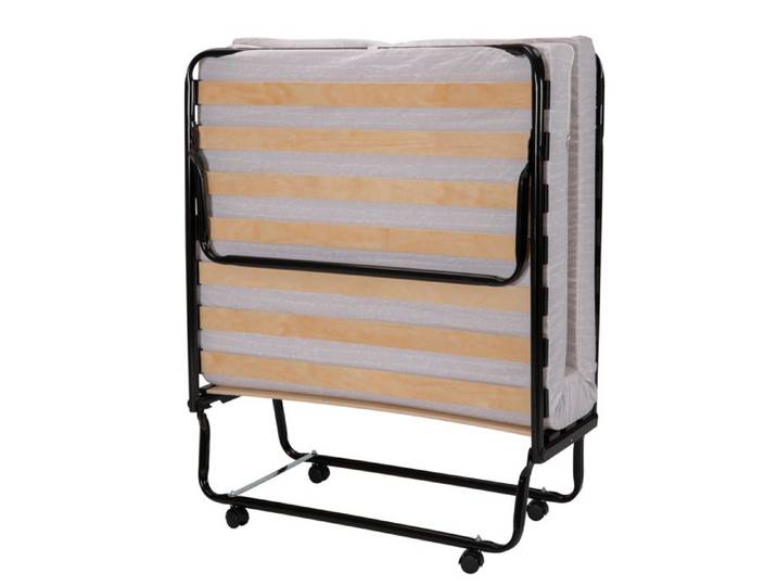 Lit d'appoint pliant avec matelas 1 personne 90x190 cm - Terre de Nuit
