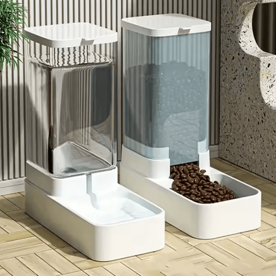 Inspire Curations EasyFlow Gravity Pet Feeder & Water Dispenser Set set 3.8l X2.1kg
