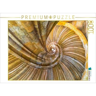 CALVENDO Puzzle Großer Wendelstein mit freitragender Treppe in Torgau. | 1000 Teile Lege-Größe 64x48cm Foto-Puzzle für glückliche Stunden