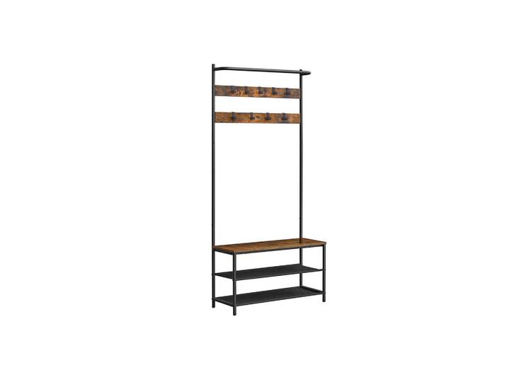 Hansiro Garderobe Warsaw, Braun, Holzwerkstoff, 84x180x32.2 cm, Garderobe, Garderobensets & -serien, Garderoben-Set