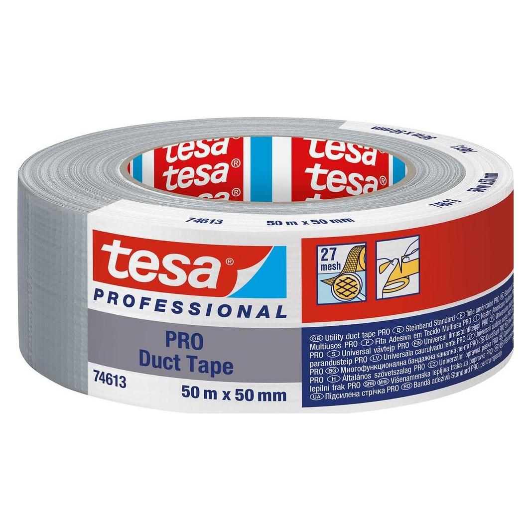 tesa Duct Tape PRO, silber 50m:50mm (50 mm) (74613-00003-01)