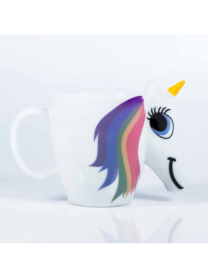 Thumbs Up Tasse mit Farbwechsel "Unicorn" in Weiß/ Bunt - 300 ml - onesize