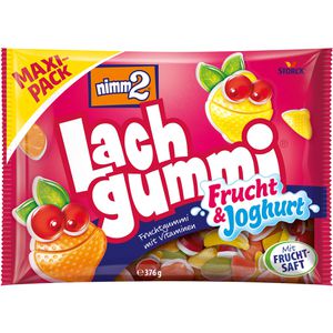 Nimm2 Fruchtgummis Lachgummi Frucht & Joghurt, mit Fruchtsaft und Vitaminen, 376g