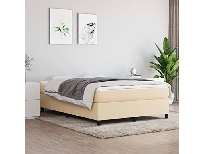 RJPLMFV Lattenrost, Matratze, 140 x 200 cm, Stoff, cremefarben Taschenfedern, mittlere Härte, Sperrholzlatten, atmungsaktiv, langlebig