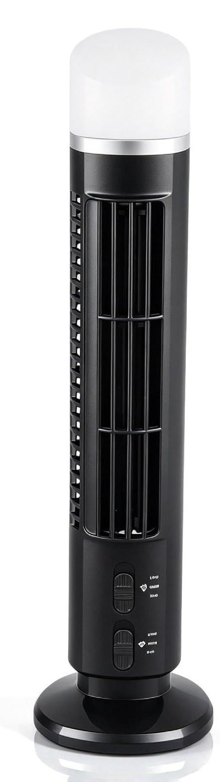 Selius Torenventilator met licht, oscillerende en stille draagbare ventilator zonder vleugels