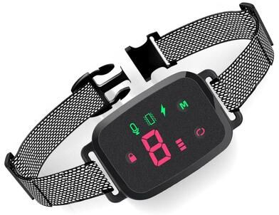 Uplift Picks CalmCue Smart Automatic Bark Collar With Digital Display black