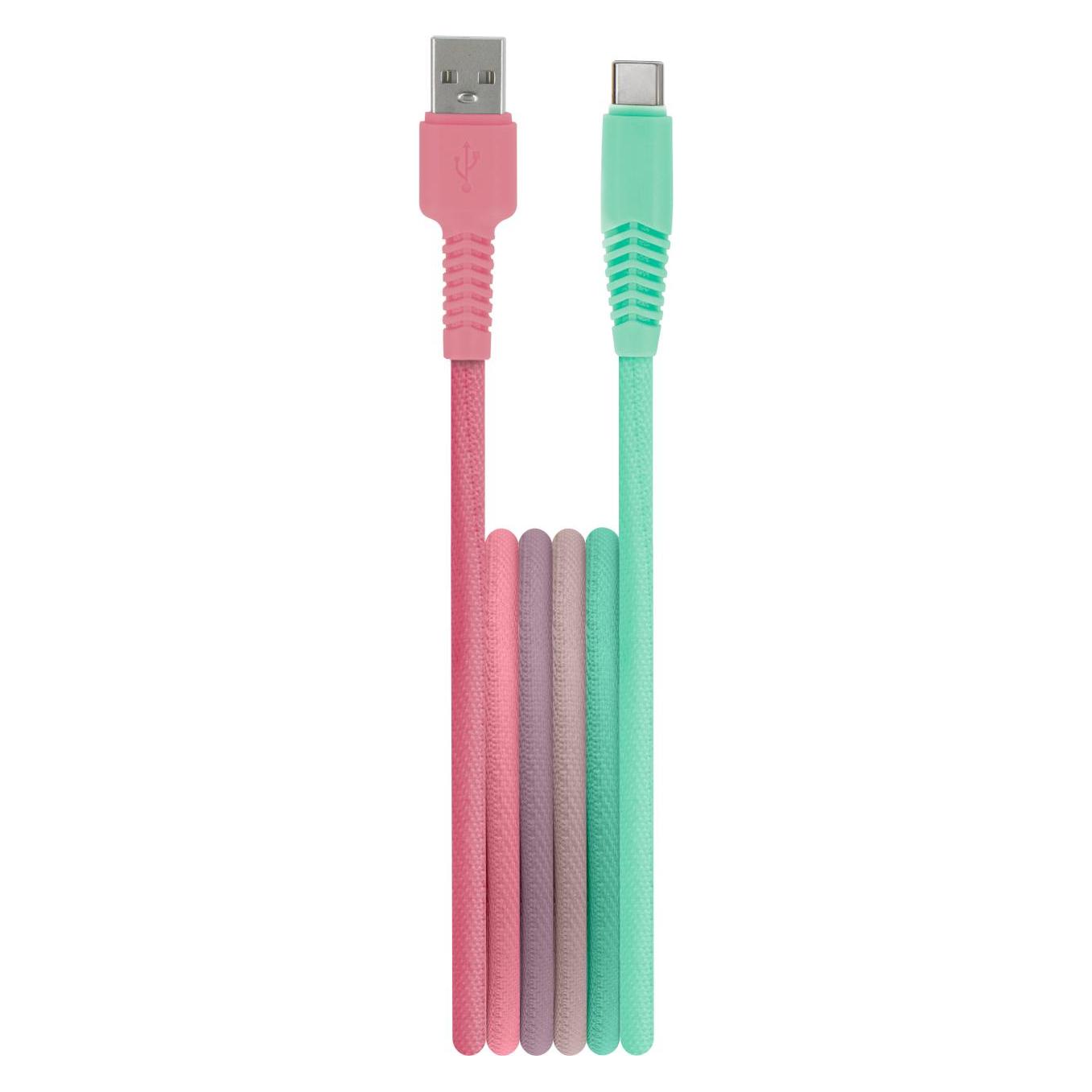 Setty cable USB - USB-C 1,5 m 3A KGA-C-1.5320 turquoise-pink gradient (1.50 m, 15 W) (59390844)